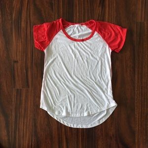 Ardene | Red & White Baseball Tee